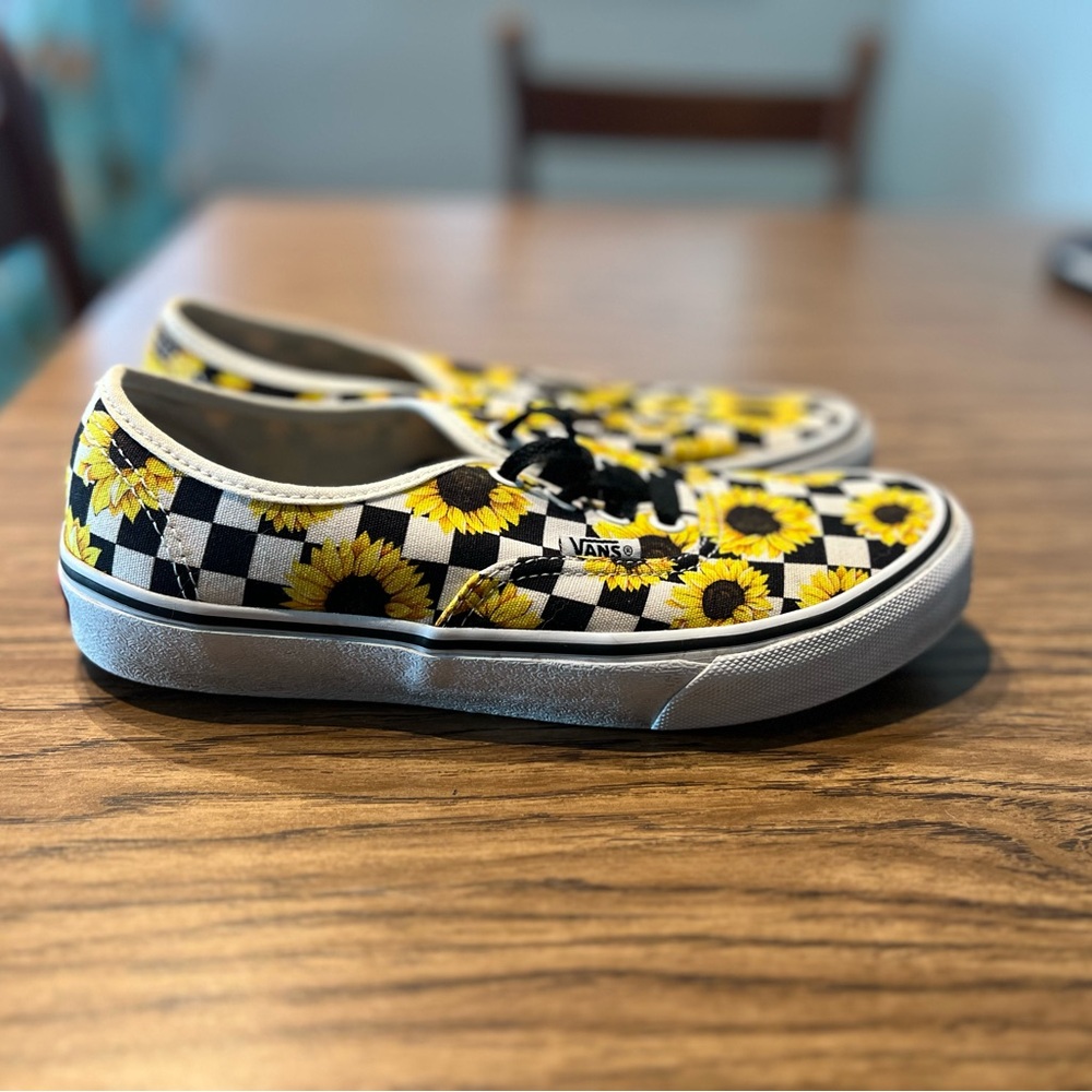 Vans Black and Yellow Checkerboard Sneakers